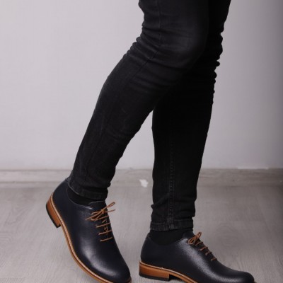 Lacivert Deri Oxford