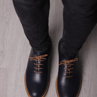 Lacivert Deri Oxford