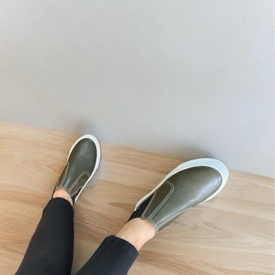 Yeşil Deri Casual Bot Eva Taban