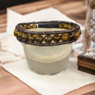 Kahverengi Deri Kaplangözü Detay Dogal Taş