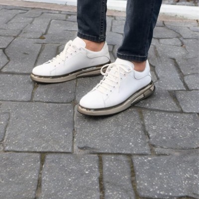 Beyaz Napa Deri Sneakers 