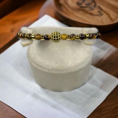 Gold Detaylı Zirkon Bileklik