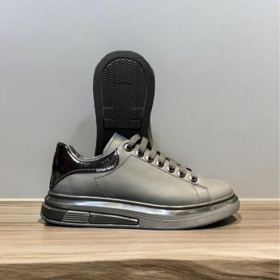 Siyah Mat Deri Sneakers 