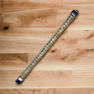 Dogal Taş Detaylı Çelik Bileklikk