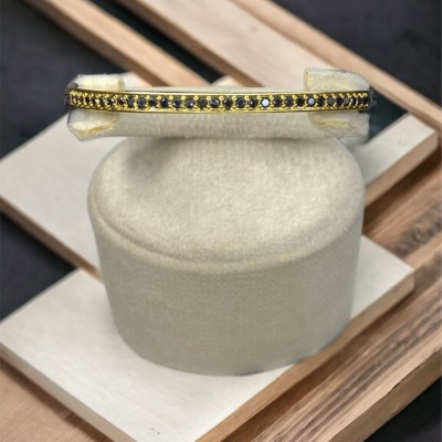 Gold Detaylı Siyah Zirkon Bileklik