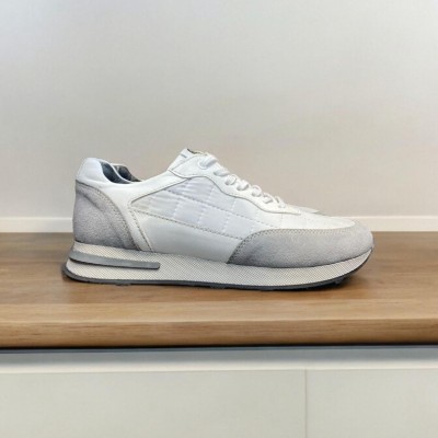 Beyaz Deri Sneakers Paraşüt Kumaş Detay 