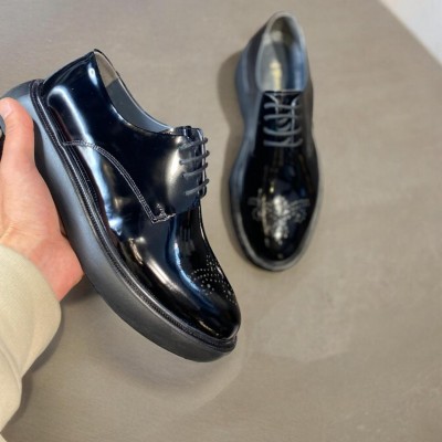 Siyah Açma Deri Oxford