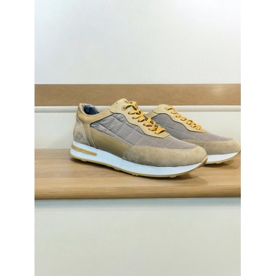 Kum Beji Süet Paraşut Kumaş Detay Sneakers 