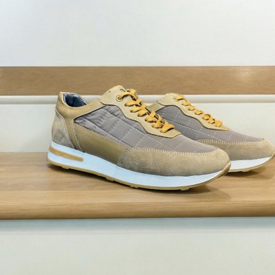 Kum Beji Süet Paraşut Kumaş Detay Sneakers 