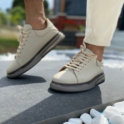 Kum Beji Mat Deri Sneakers 