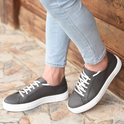 Gri Deri Sneakers