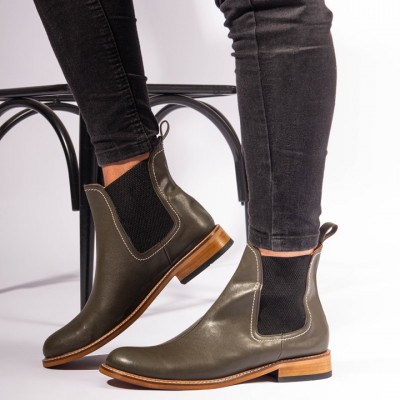 Yeşil Deri Chelsea Bot