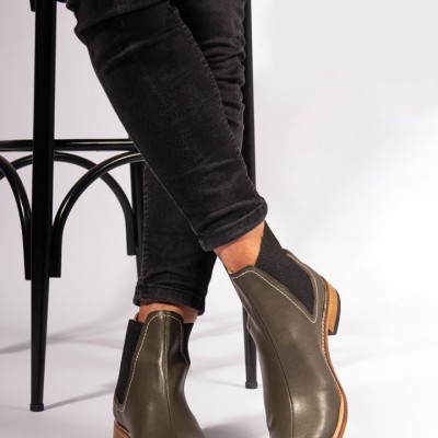 Yeşil Deri Chelsea Bot